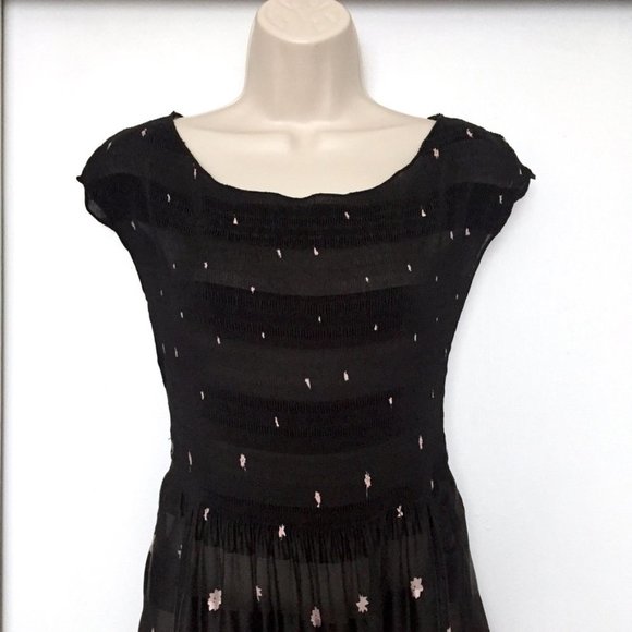 Macy's MAX EDITION Black and Pink Midi Dress - Picture 5 of 7